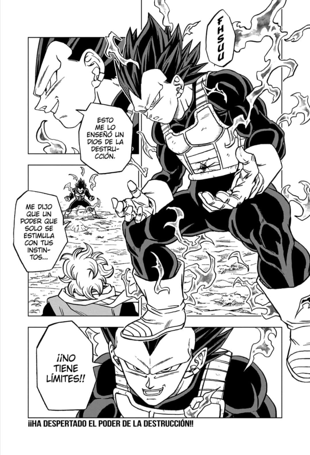 Dragon Ball Super Manga, black and white manga panel, powerful warrior with spiky hair, HD Phone Wallpaper