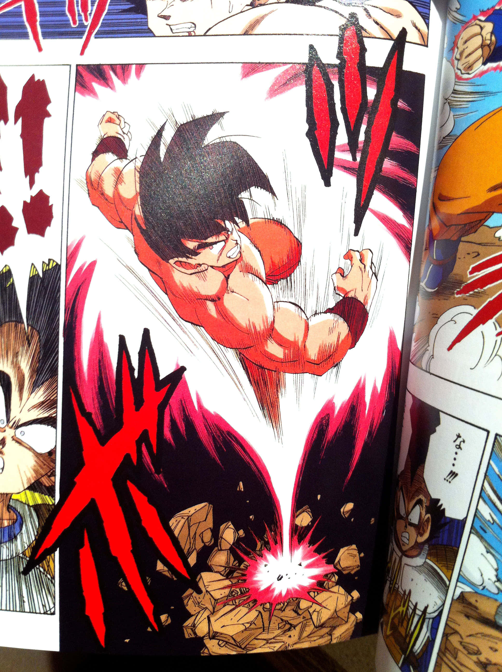 Dragon Ball Super Manga, orange gi, fiery explosion, 2K Phone Wallpaper