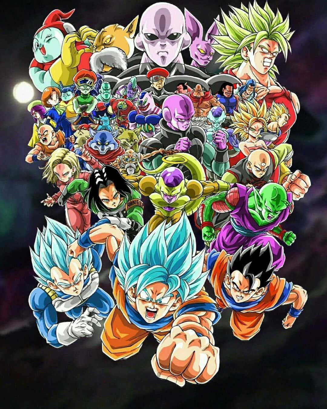 Dragon Ball Super Universe 6, cosmic night sky, glowing moon, HD Phone Wallpaper