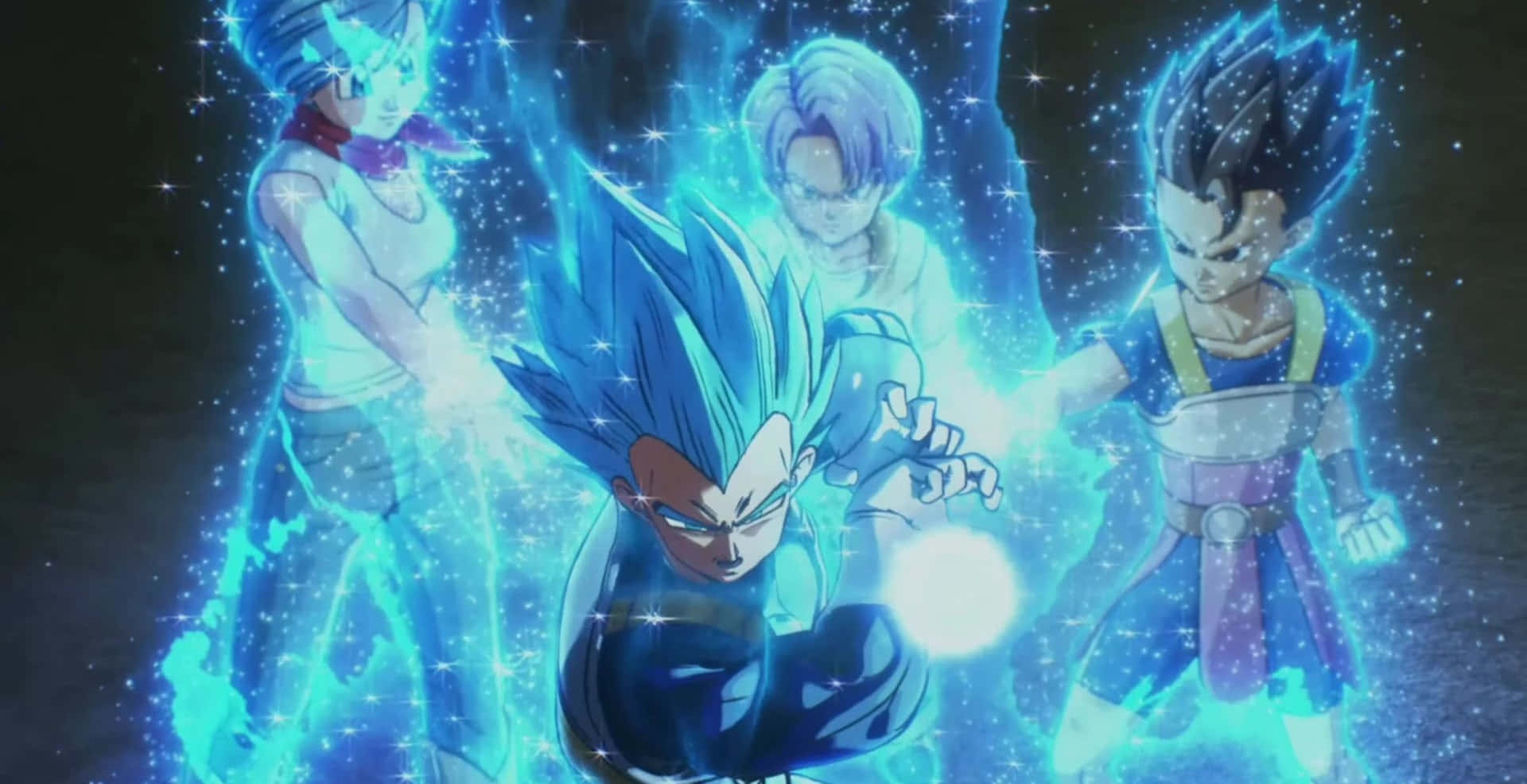Dragon Ball Xenoverse 2, blue energy, cosmic backdrop, Full HD Desktop Wallpaper