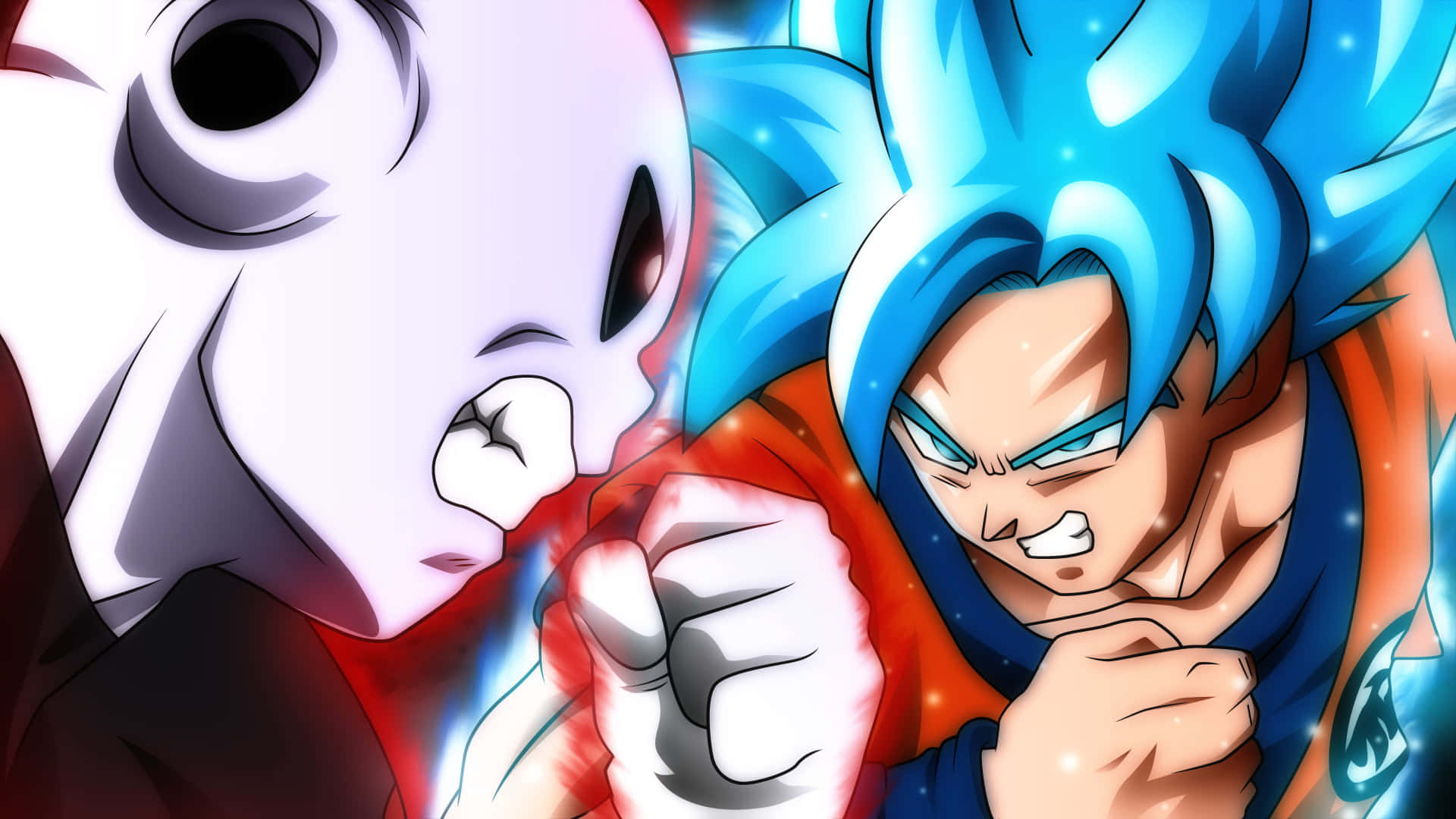 Dragon Ball Xenoverse, glowing blue energy, glowing red energy, Full HD Desktop Wallpaper