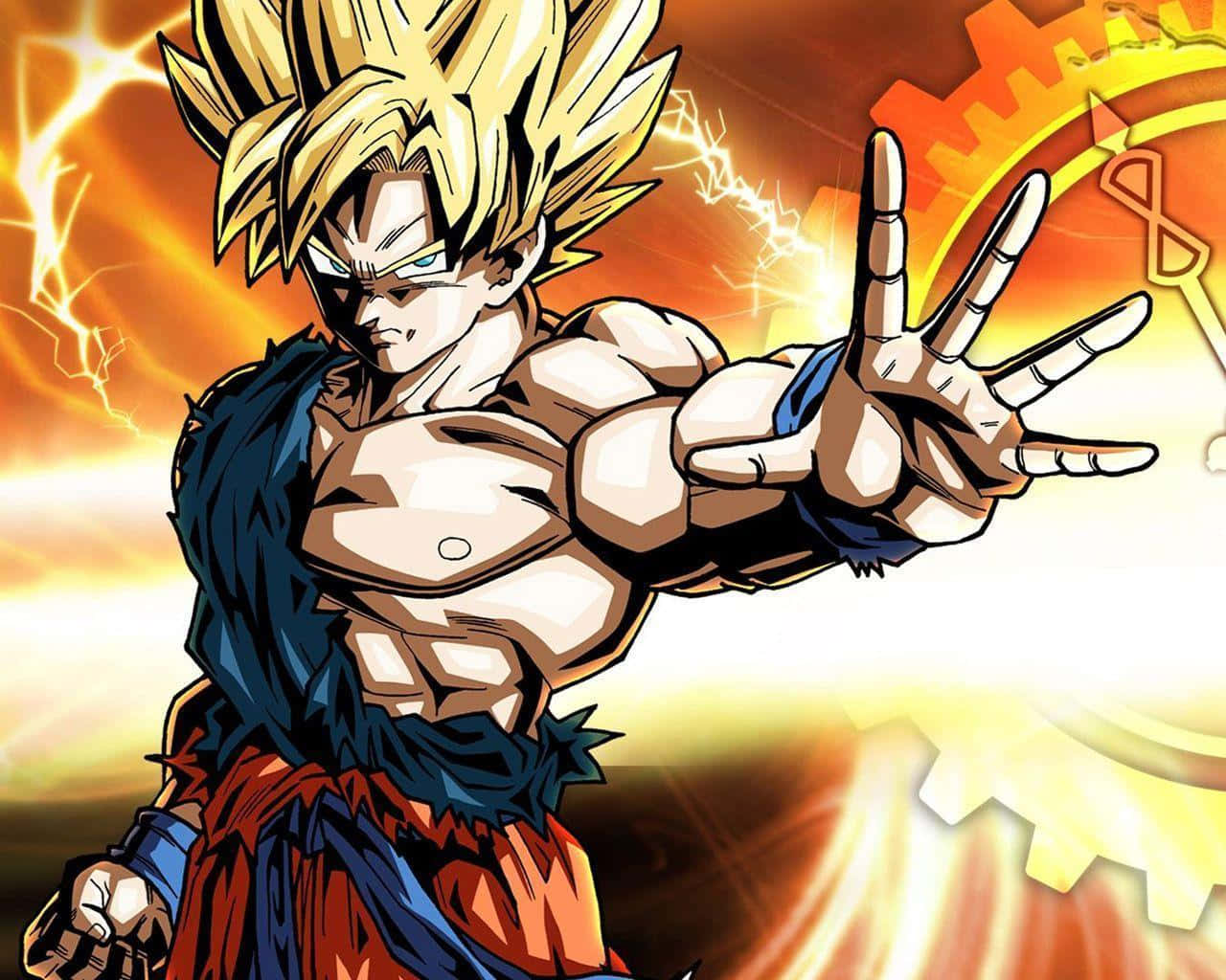 Dragon Ball Xenoverse, spiky golden hair, blue wristbands, HD Desktop Wallpaper