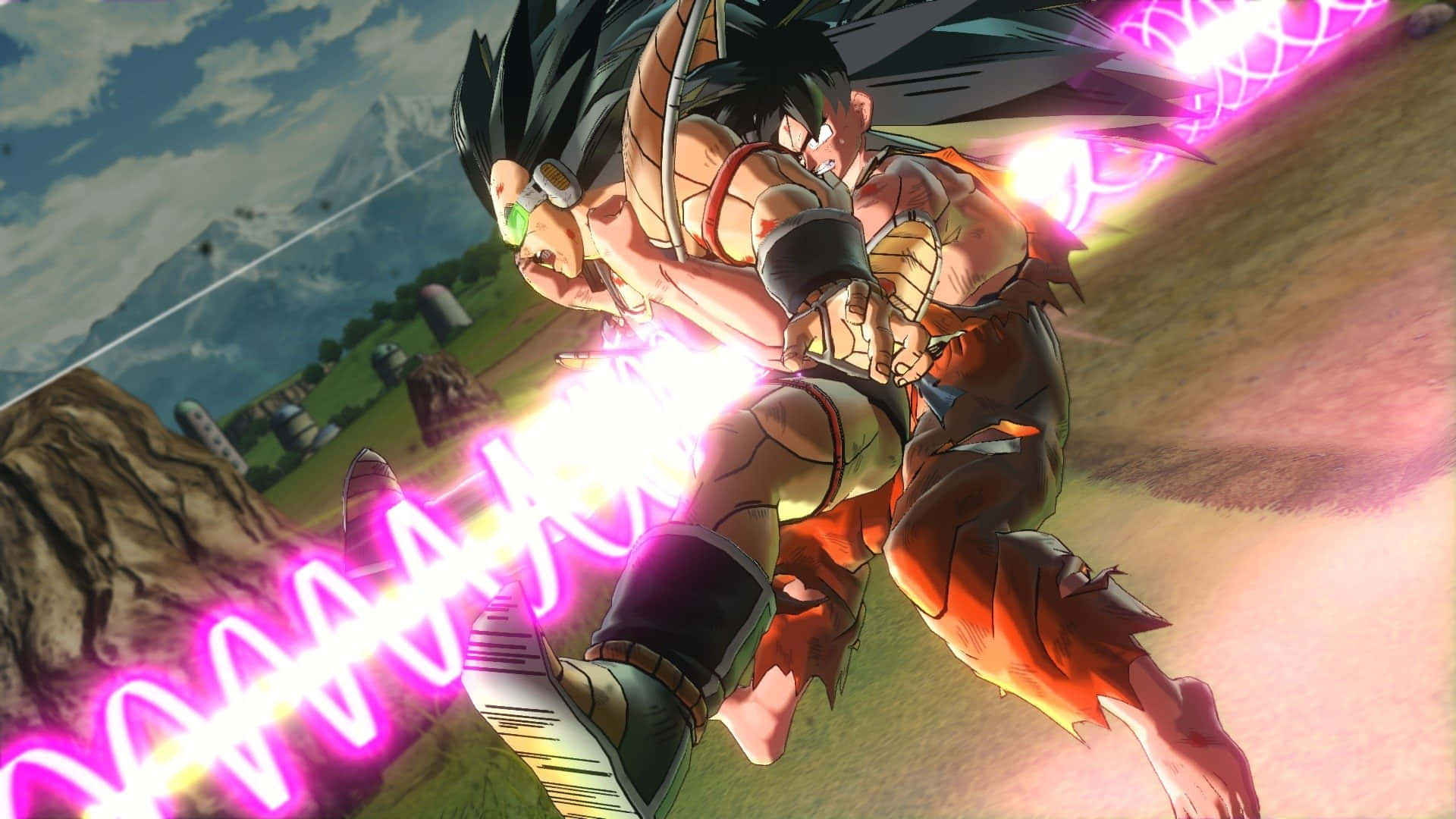 Dragon Ball Xenoverse, glowing pink energy blast, muscular anime warrior, Full HD Desktop Wallpaper