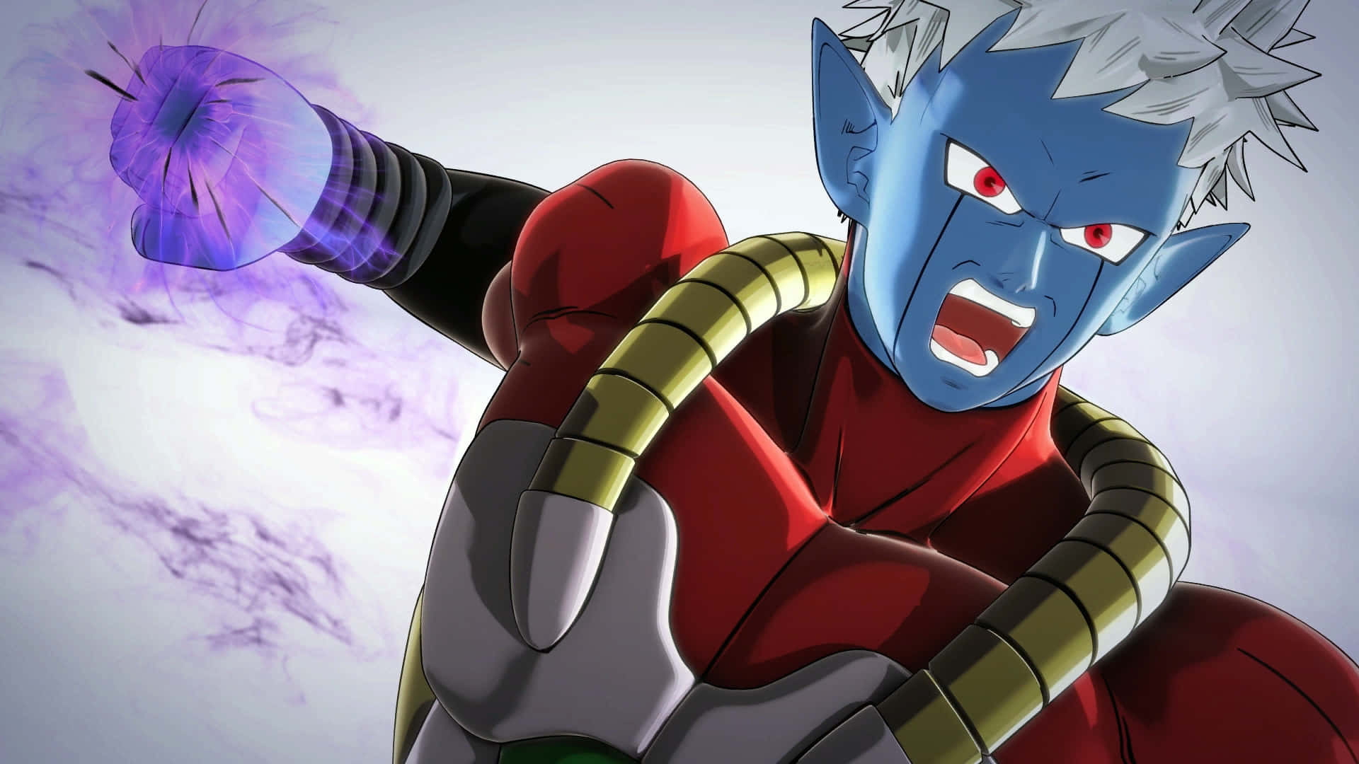 Dragon Ball Xenoverse 2, blue-skinned, white hair, Full HD Desktop Wallpaper