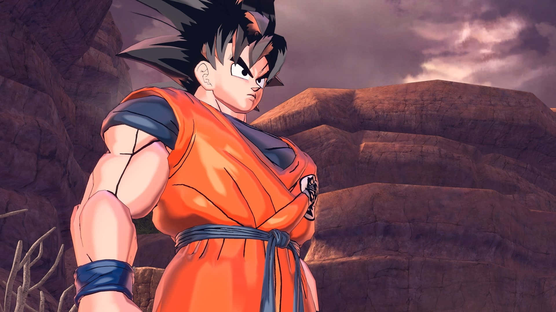 Dragon Ball Xenoverse, orange gi, rocky canyon, Full HD Desktop Wallpaper