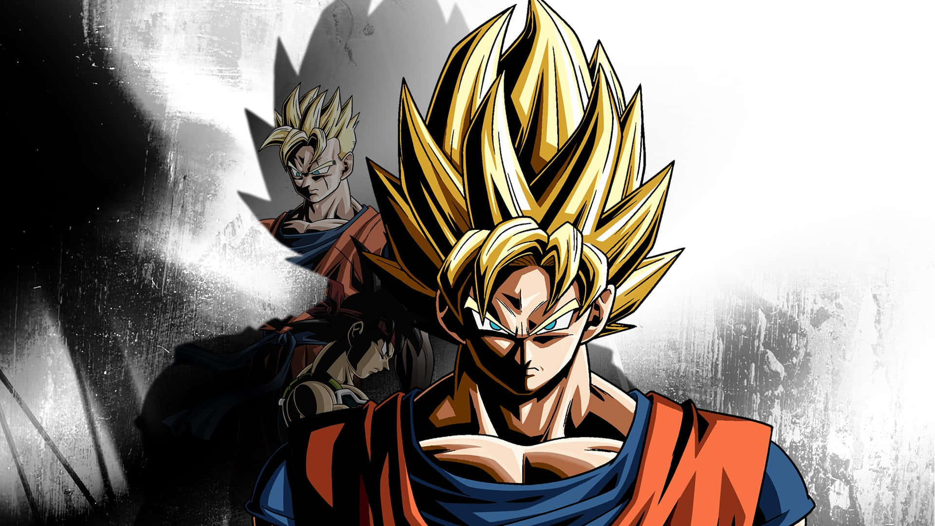 Dragon Ball Xenoverse 2, golden-haired anime warrior, orange and blue gi, Full HD Desktop Wallpaper