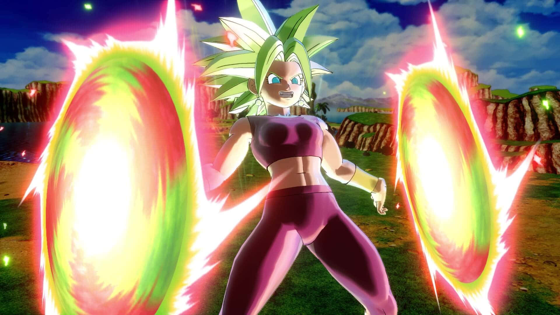 Dragon Ball Xenoverse 2, spiky-haired anime warrior, purple gear, Full HD Desktop Wallpaper