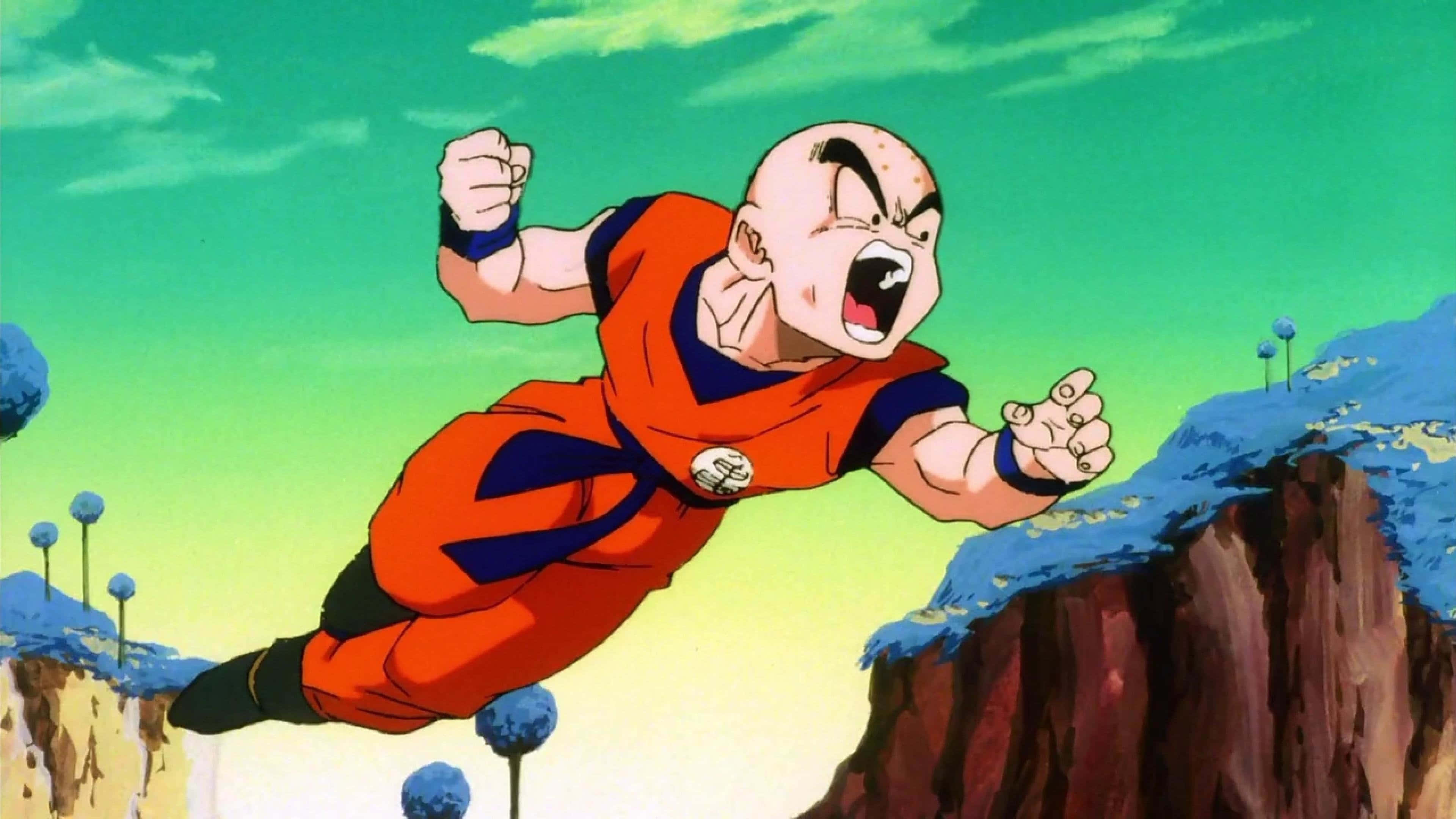 Dragon Ball Z 4K PC, bald anime warrior, orange gi, 4K Desktop Wallpaper