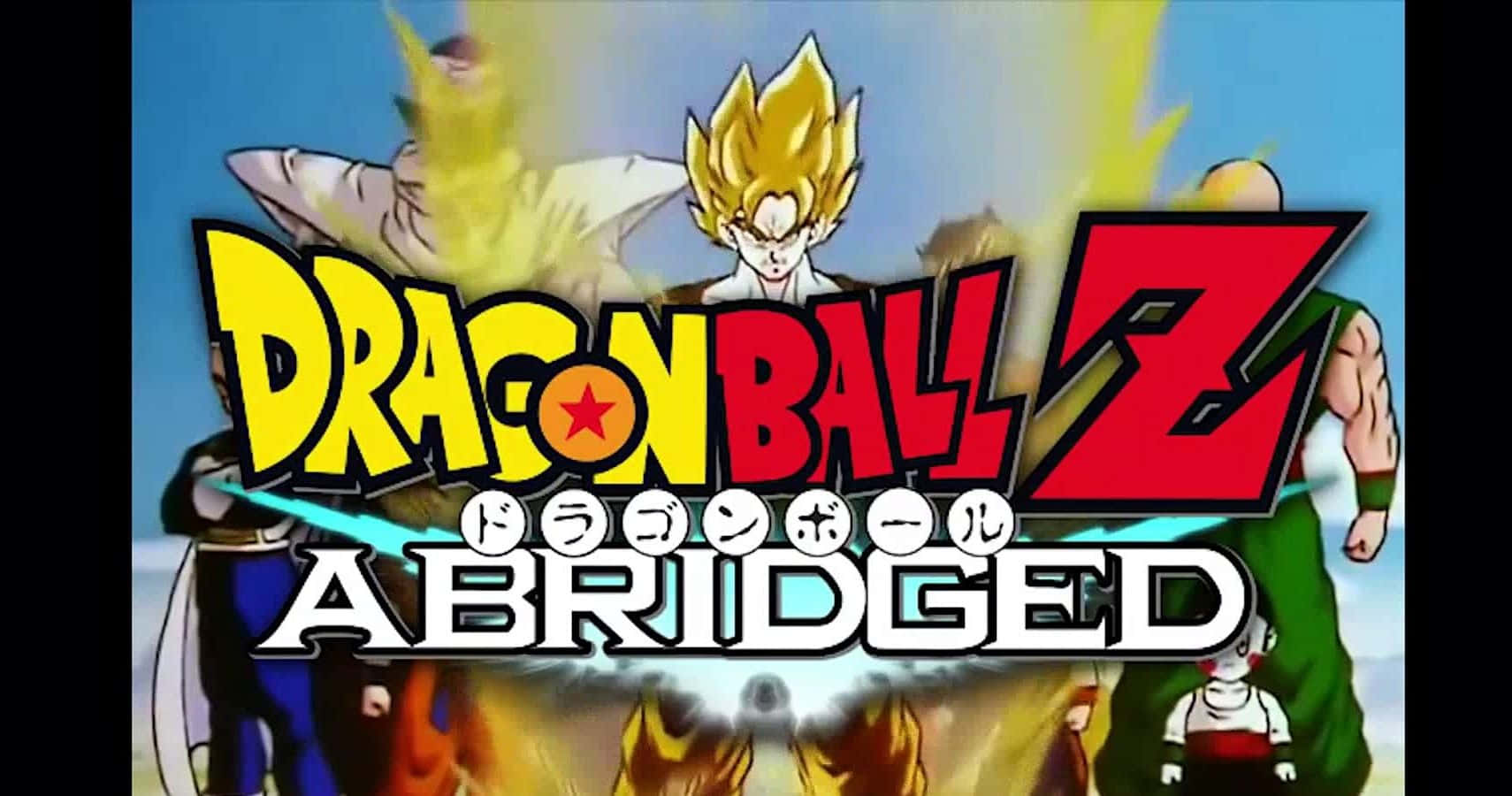 Dragon Ball Z Abridged, spiky-haired characters, bright blue sky, HD Desktop Wallpaper