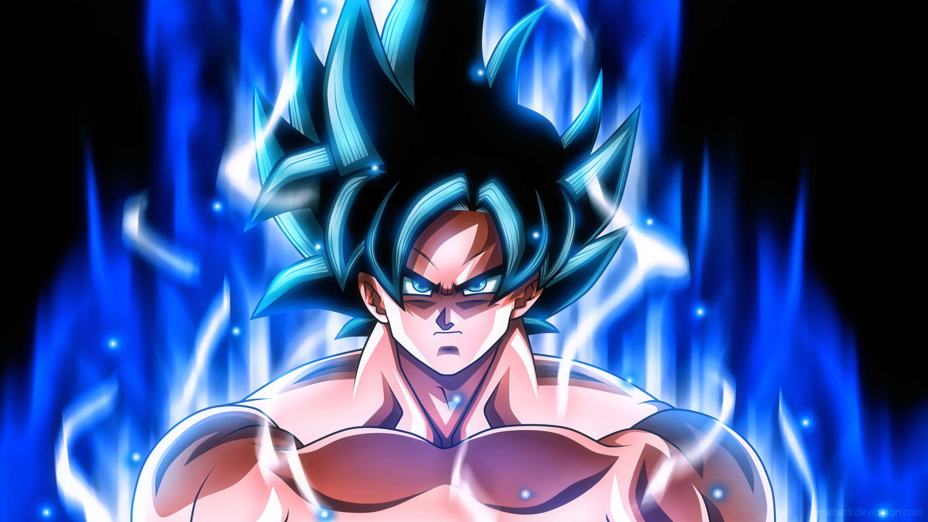 Dragon Ball Z, 4K PC, spiky blue hair, 4K Desktop Wallpaper