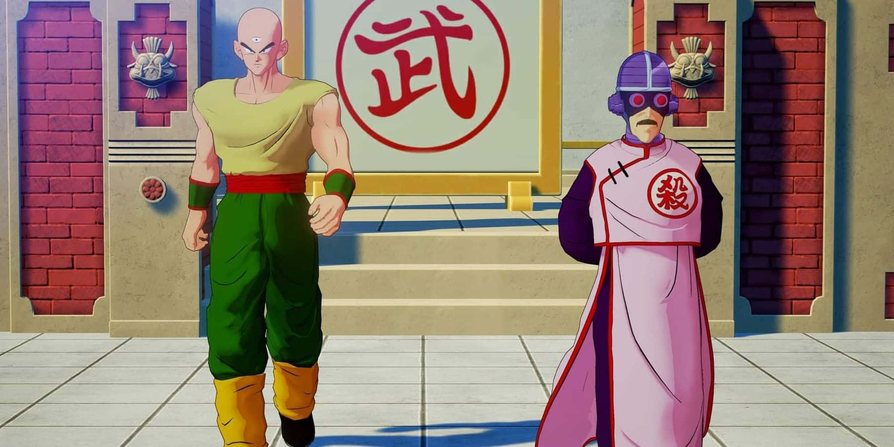 Dragon Ball Z, dojo, red brick walls, HD Desktop Wallpaper