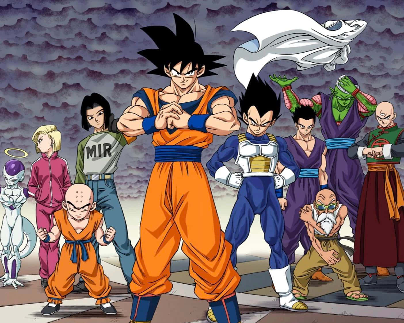 Dragon Ball Z, anime warriors, vibrant orange blue and purple outfits, HD Desktop Wallpaper