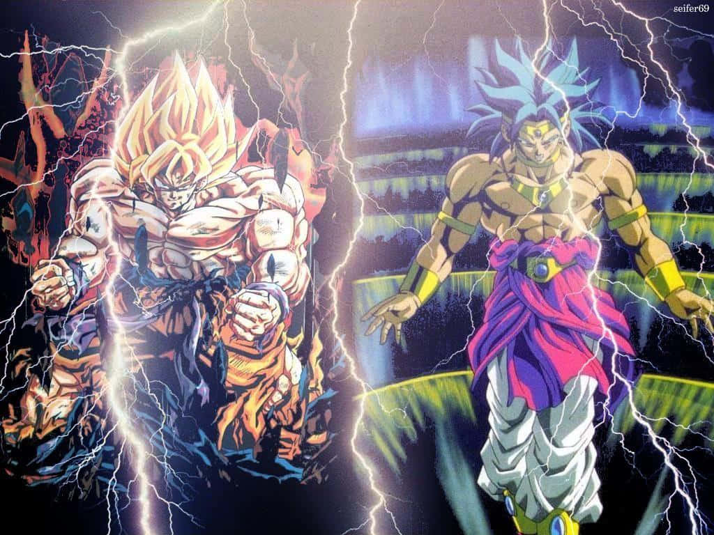 Dragon Ball Z Broly, spiky hair, lightning crackle, SD Desktop Wallpaper
