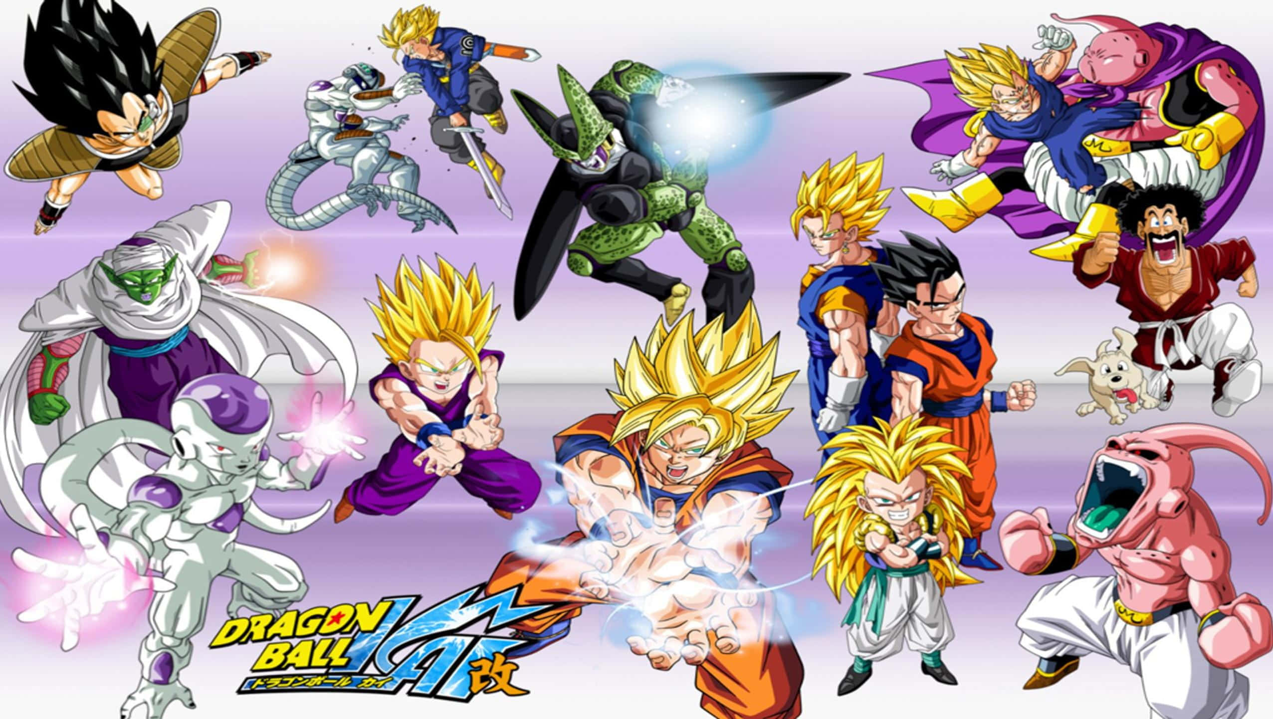Dragon Ball Z Kai, anime characters, energy blasts, Full HD Desktop Wallpaper