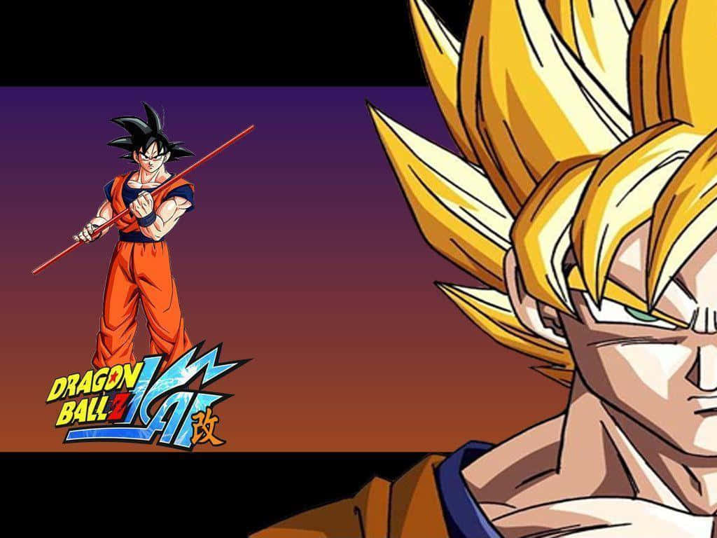 Dragon Ball Z Kai, spiky black hair, golden hair, SD Desktop Wallpaper