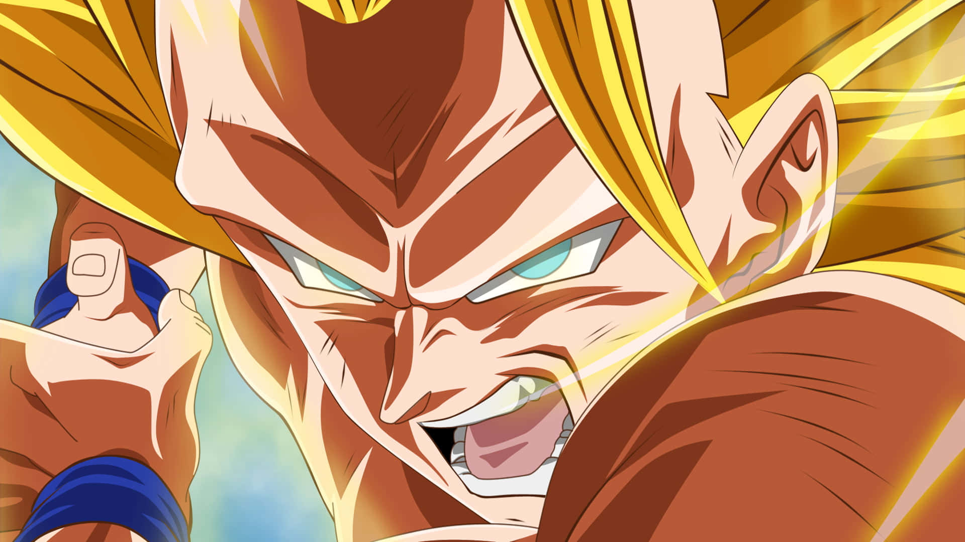 Dragon Ball Z, golden hair, glowing aura, Full HD Desktop Wallpaper