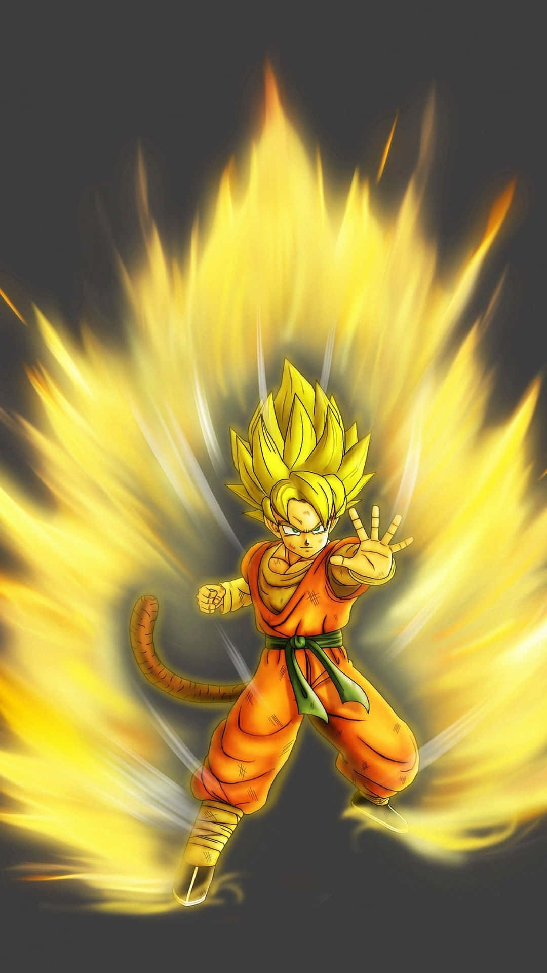 Dragon Ball Z, golden-haired anime warrior, orange gi, Full HD Phone Wallpaper