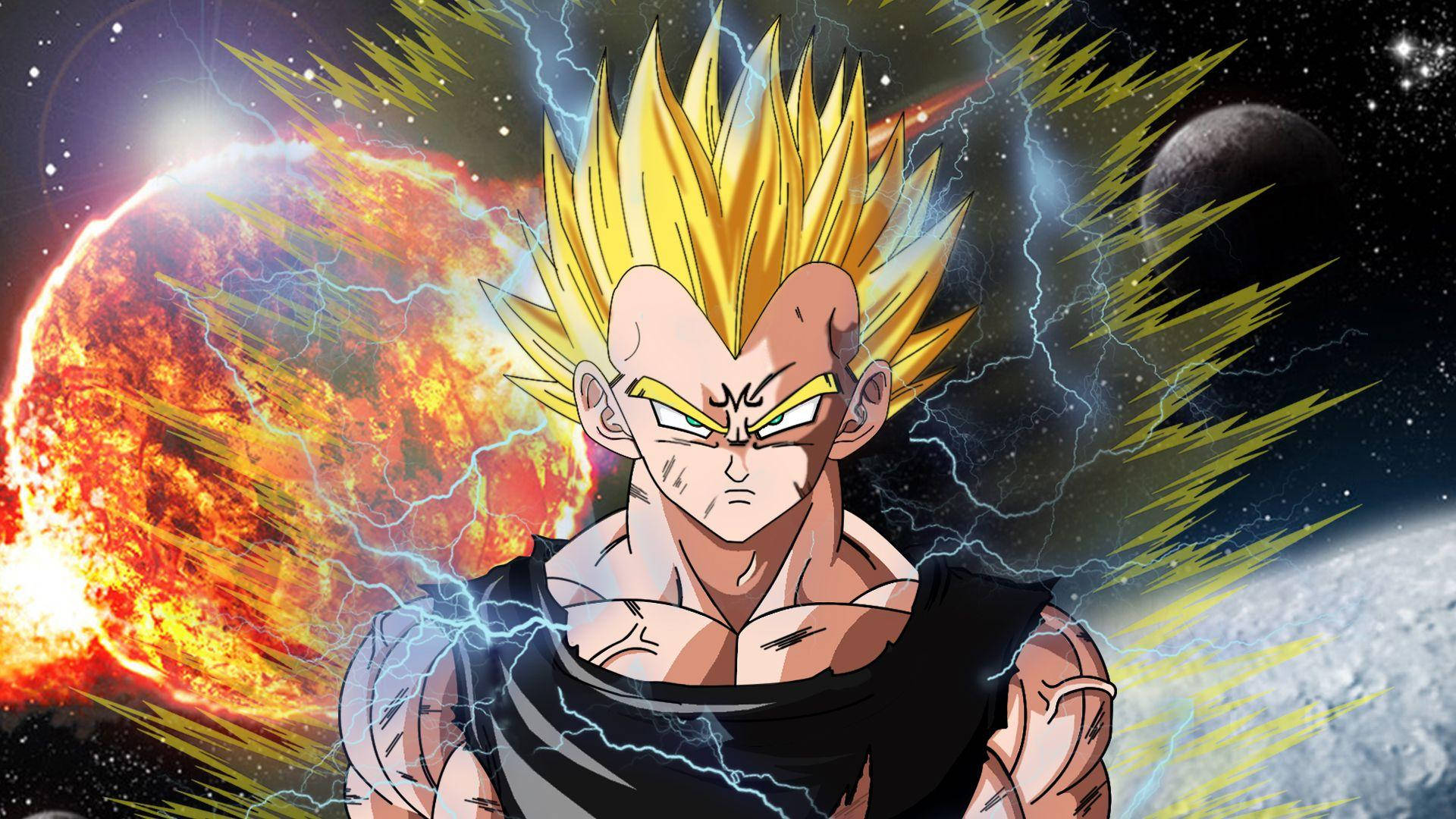 Dragon Ball Z, Super Saiyan, spiky-haired anime warrior, Full HD Desktop Wallpaper