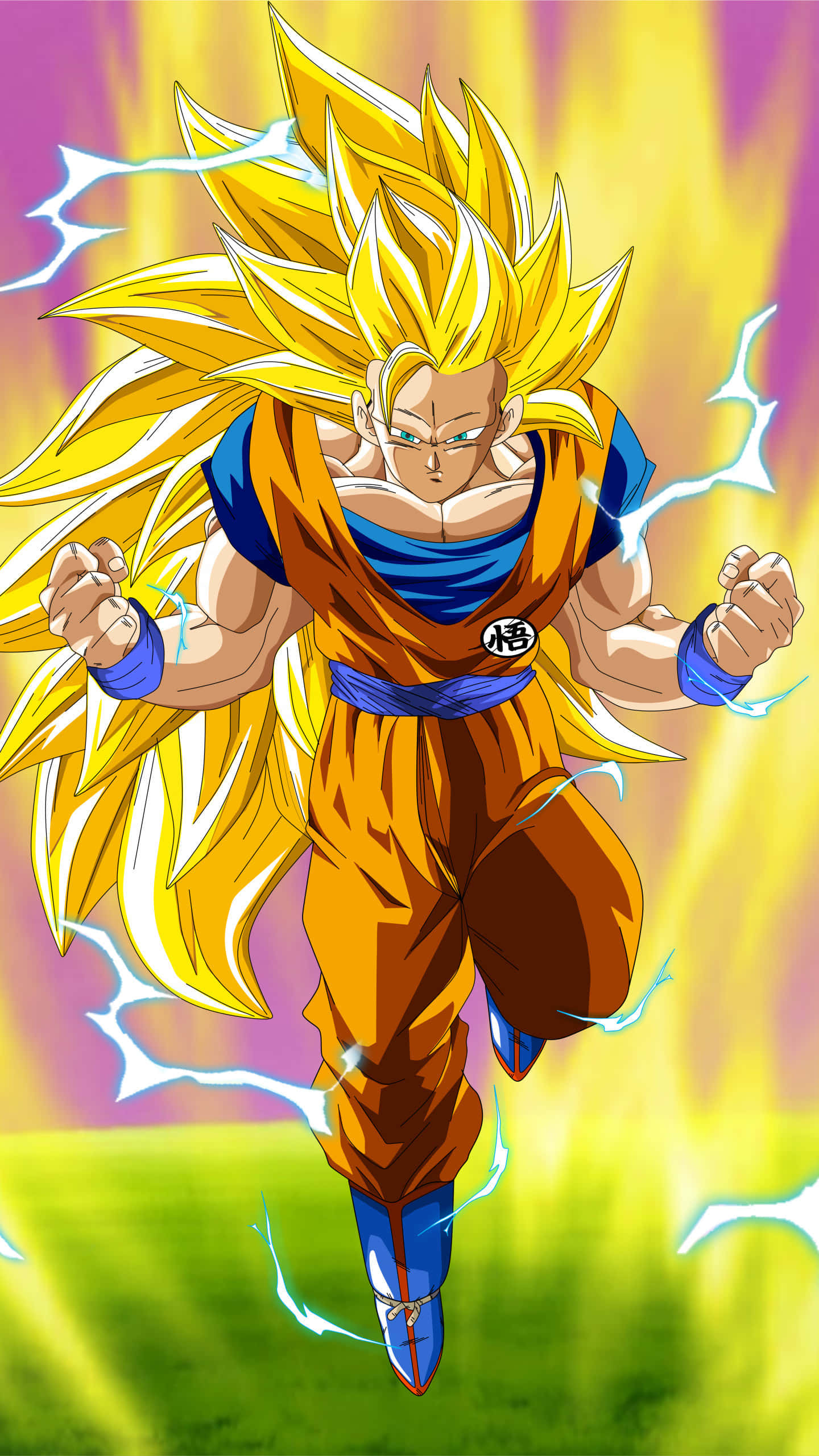 Dragon Ball Z, Super Saiyan, spiky golden hair, 2K Phone Wallpaper