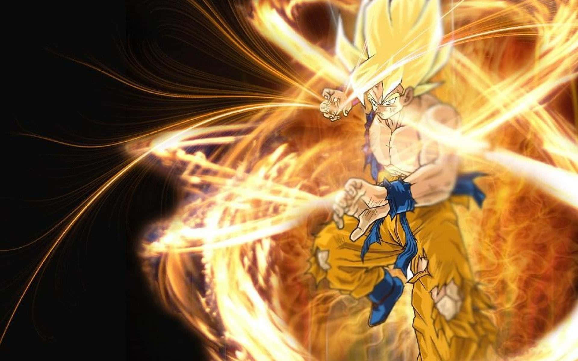 Dragon Ball Z, Super Saiyan, golden hair, Full HD Desktop Wallpaper