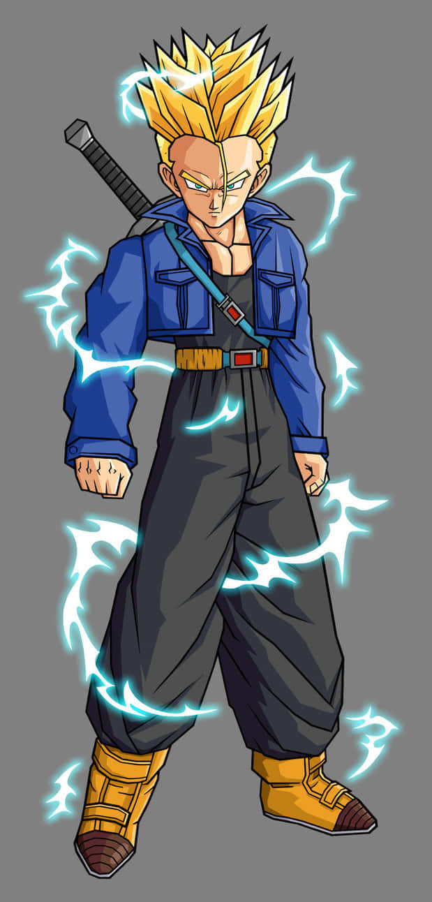 Dragon Ball Z Trunks, spiky-haired anime warrior, blue jacket, HD Phone Wallpaper
