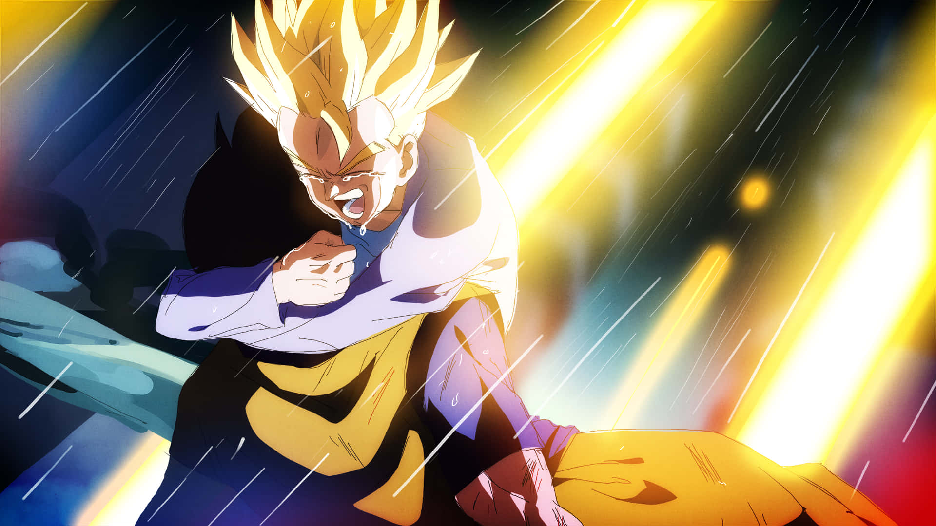 Dragon Ball Z Trunks, golden-haired, anime warrior, Full HD Desktop Wallpaper