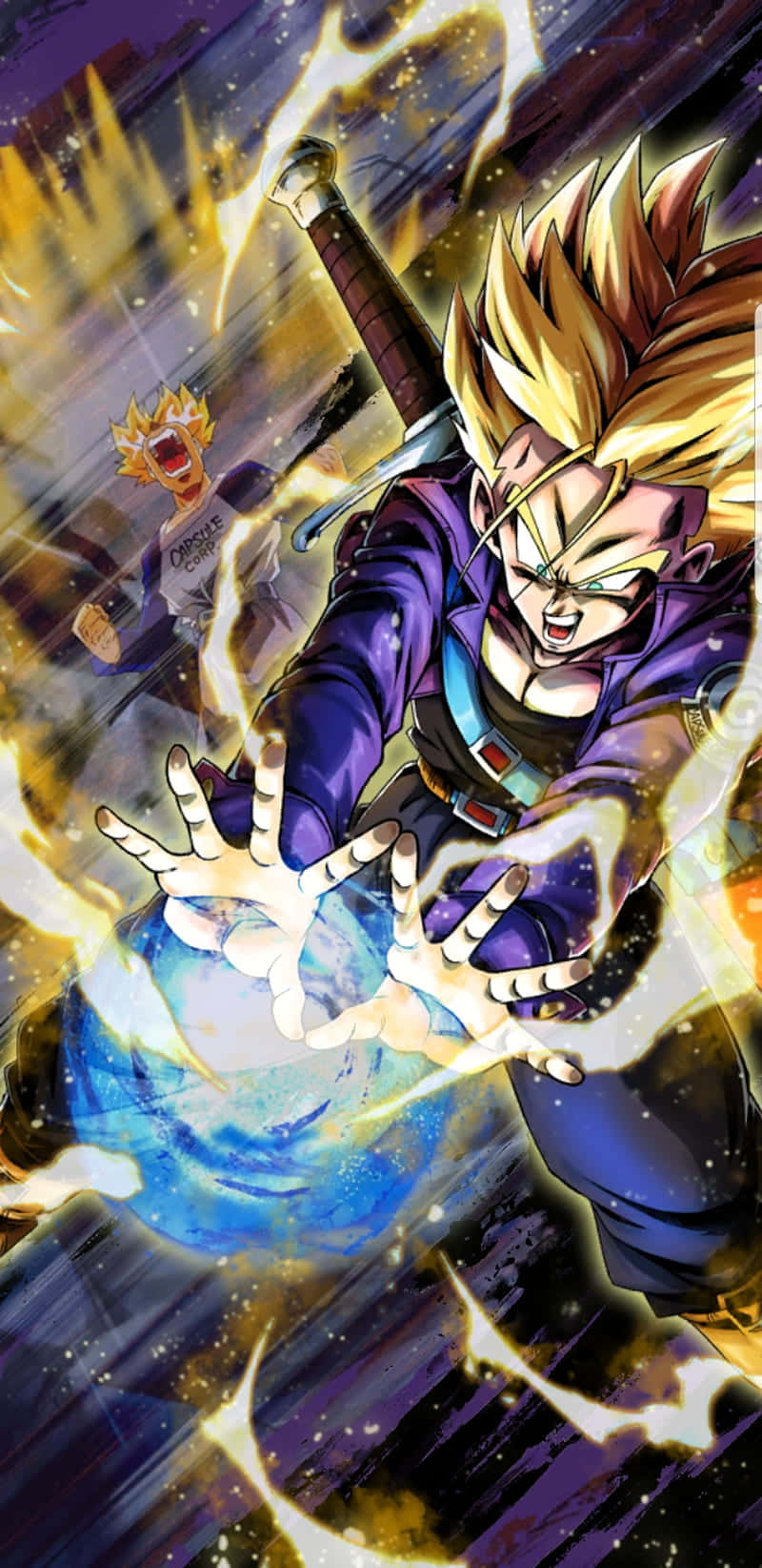Dragon Ball Z Trunks, spiky-haired anime warrior, purple armor, HD Phone Wallpaper