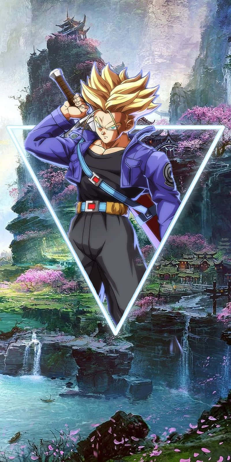 Dragon Ball Z Trunks, spiky-haired anime warrior, purple armor, HD Phone Wallpaper