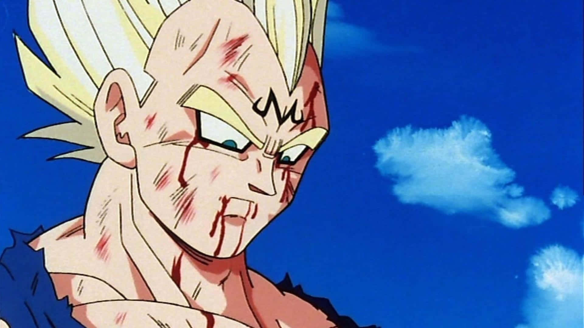 Dragon Ball Z Trunks, spiky blonde hair, bloodied face, Full HD Desktop Wallpaper