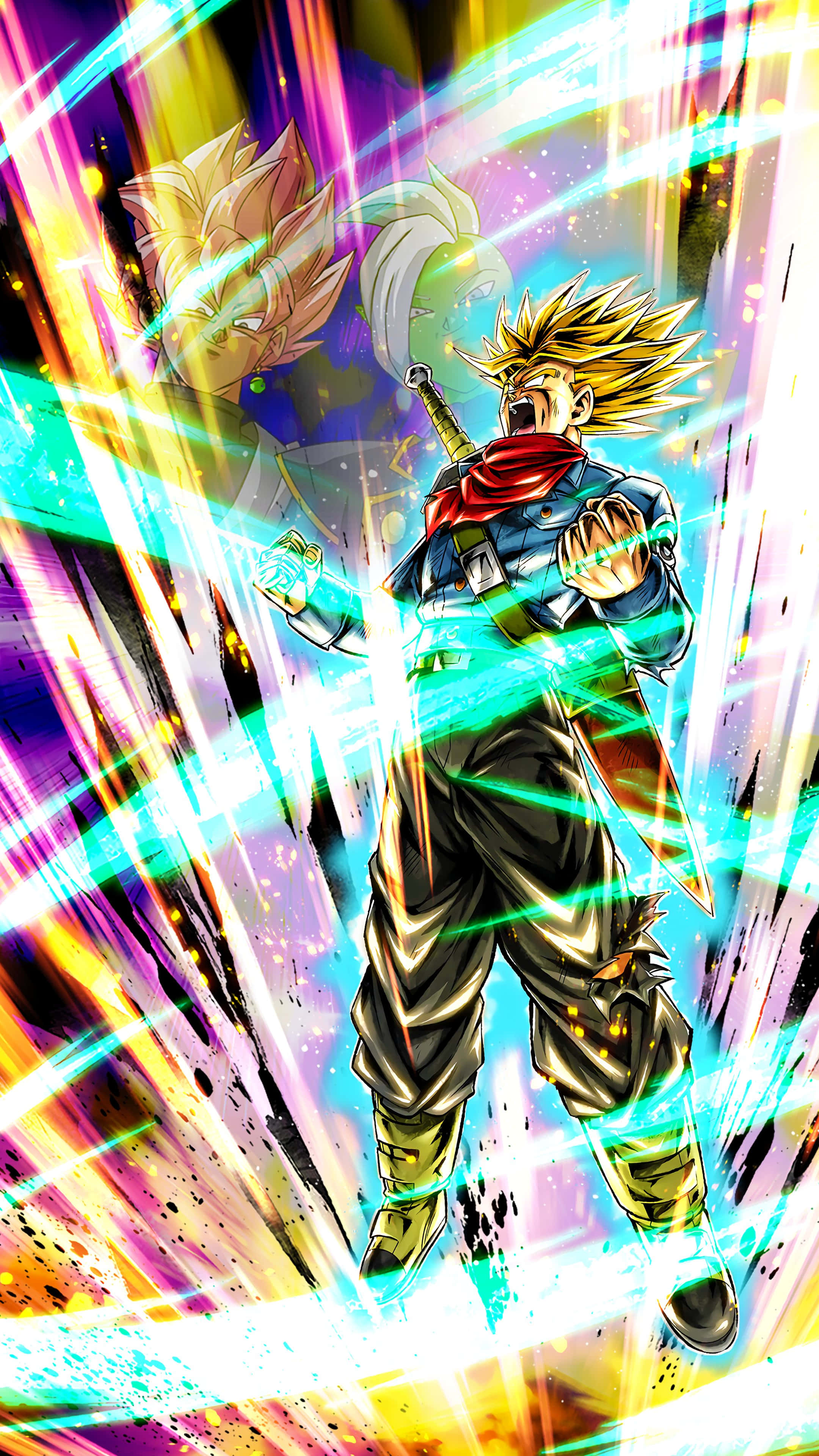 Dragon Ball Z, Trunks, spiky hair, 4K Phone Wallpaper