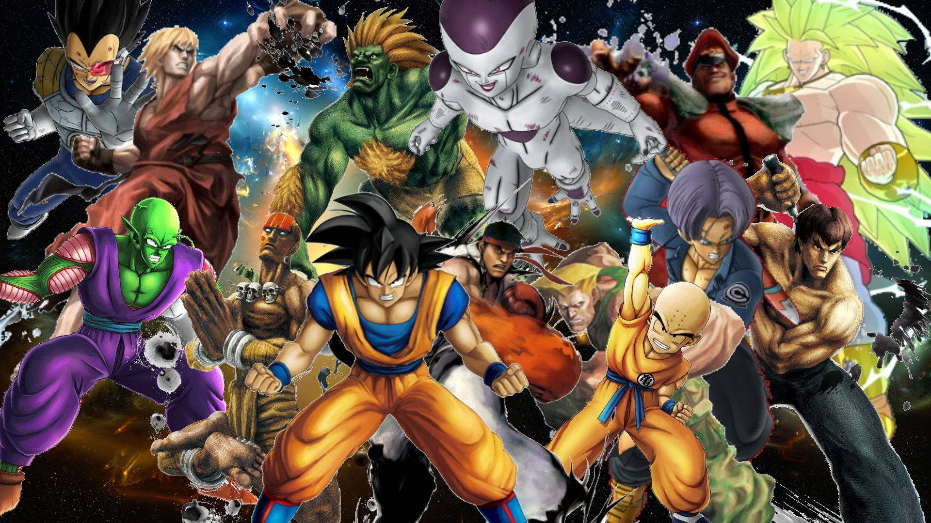 Dragon Ball Z, anime warriors, cosmic battle, Full HD Desktop Wallpaper