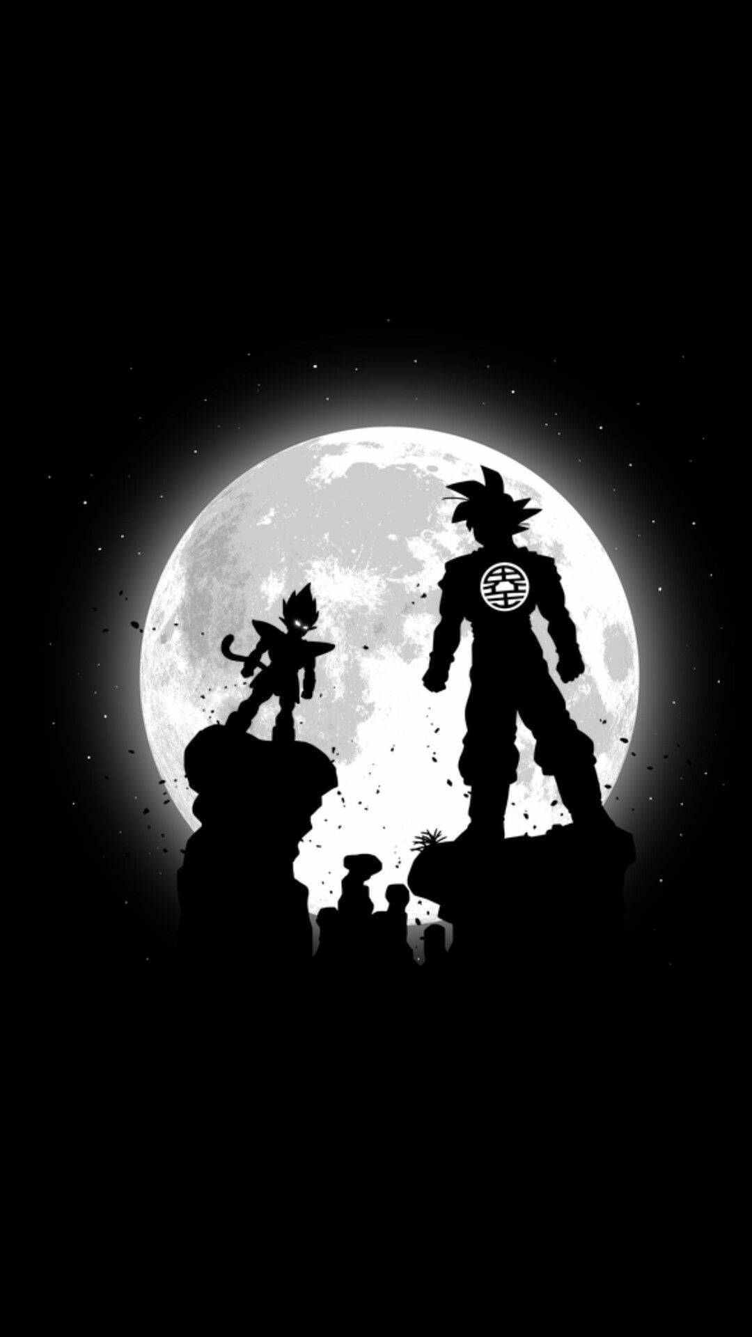 Dragon Ball Z, silhouette, rocky peaks, Full HD Phone Wallpaper