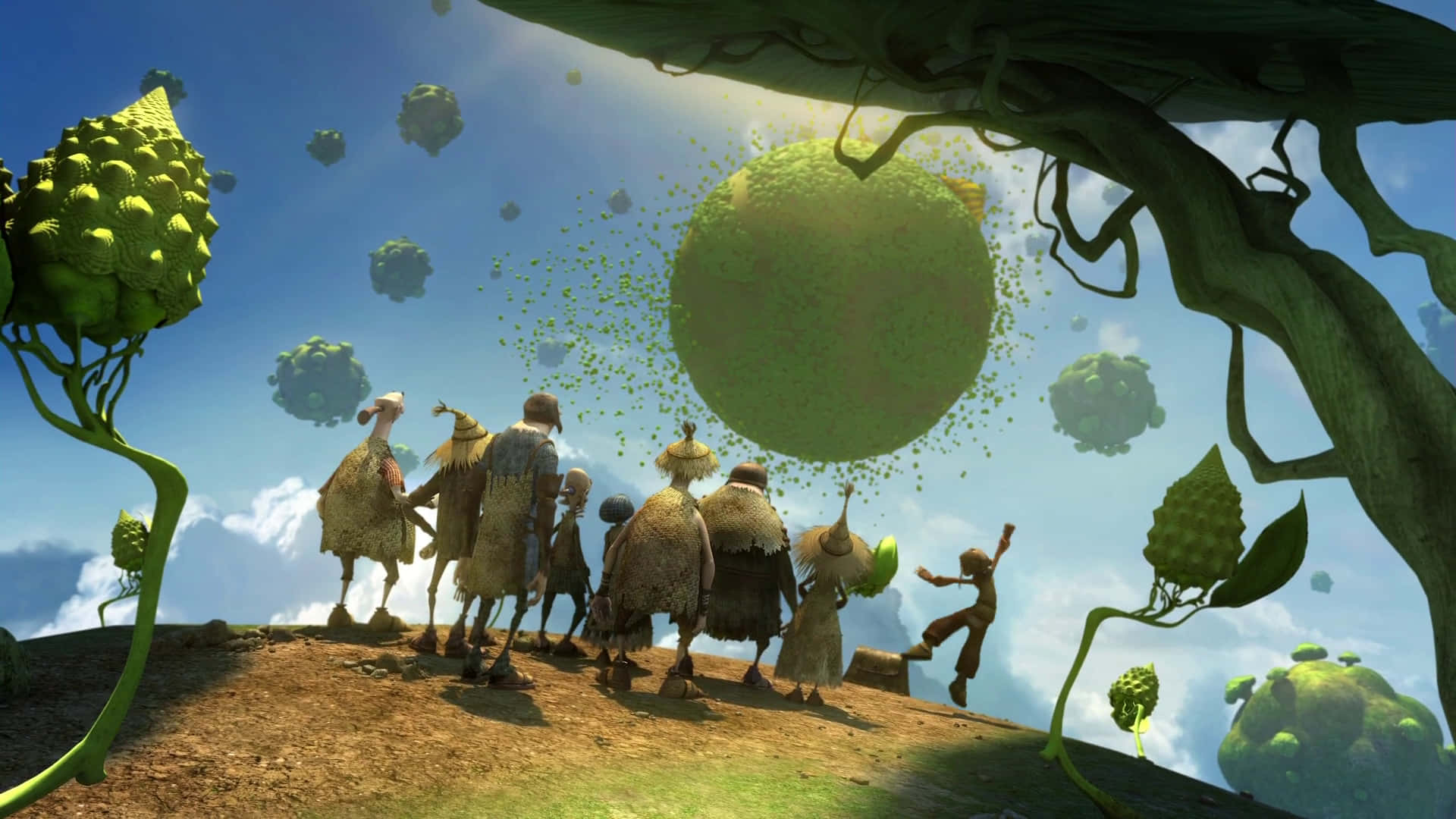 Dragon Hunters, green island, giant green fruit, Full HD Desktop Wallpaper