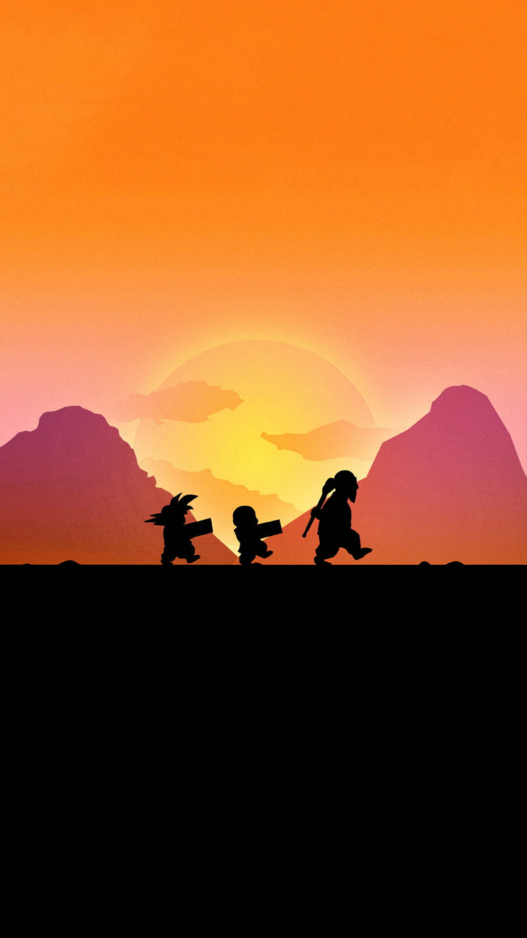 Dragon Ball, anime characters, black horizon, Full HD Phone Wallpaper
