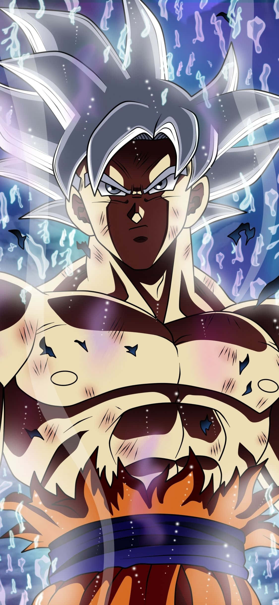 Dragon Ball, iPhone 11, spiky silver hair, Full HD Phone Wallpaper