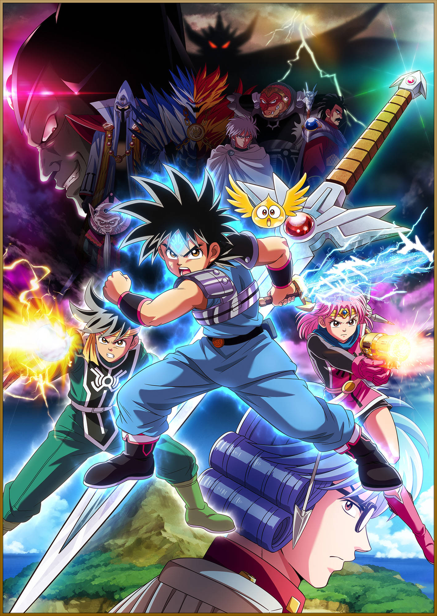 Dragon Quest, iPhone, anime heroes, Full HD Phone Wallpaper