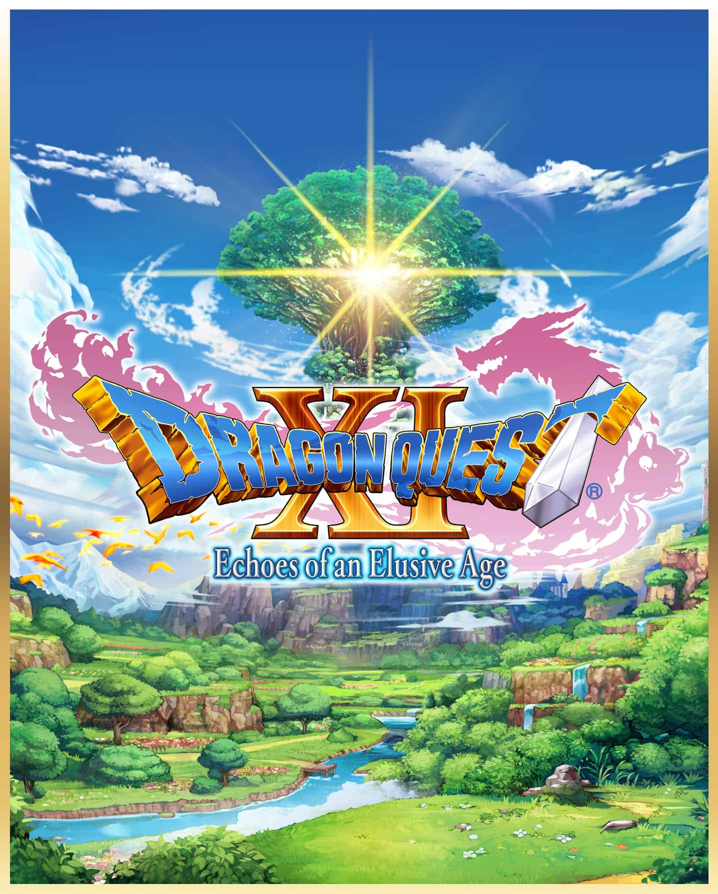 Dragon Quest, iPhone, glowing tree, HD Phone Wallpaper