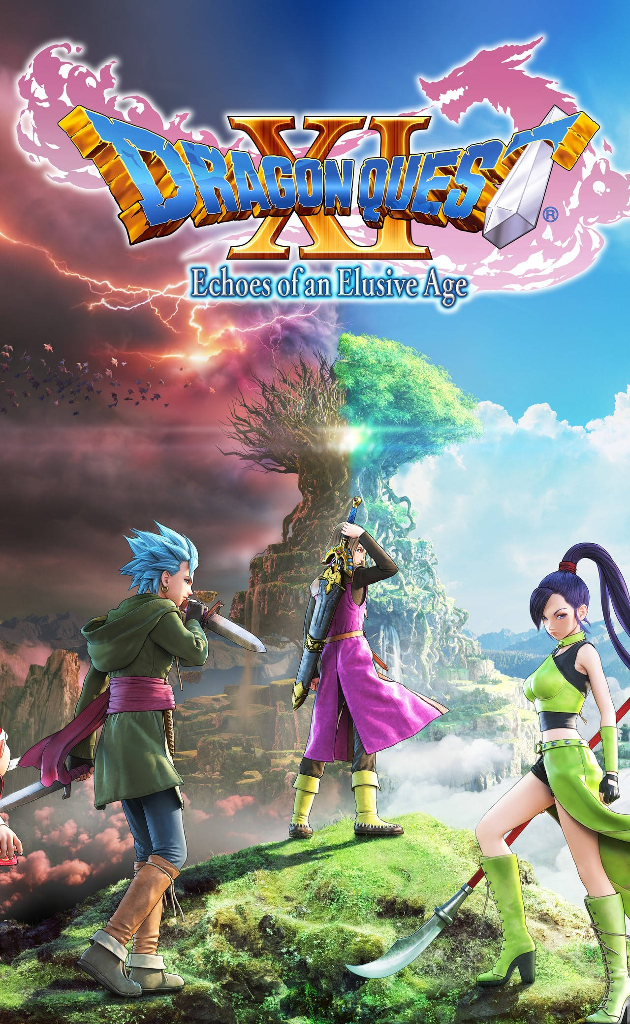 Dragon Quest, iPhone, anime-style adventurers, Full HD Phone Wallpaper