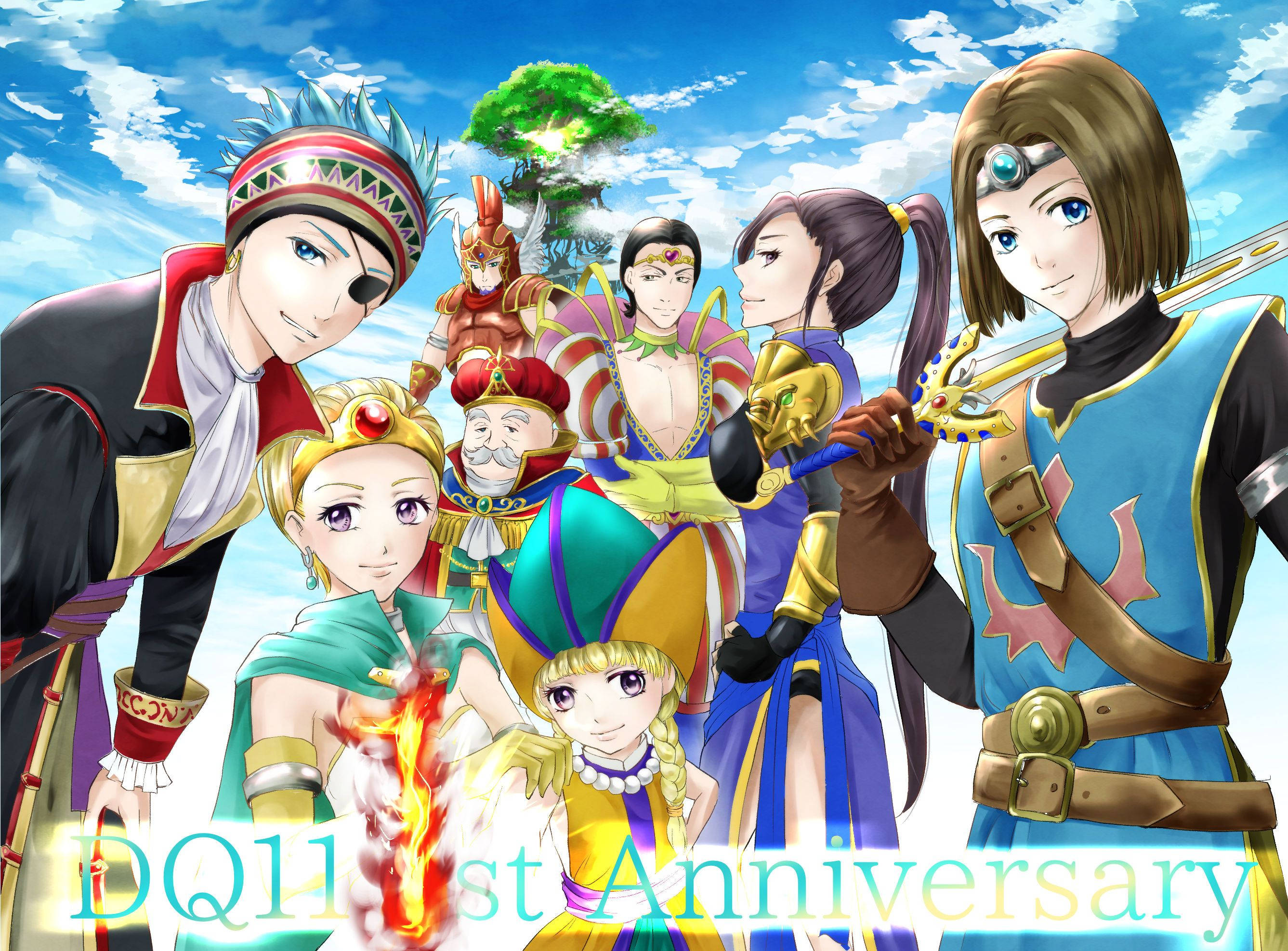 Dragon Quest, iPhone, anime group, 2K Desktop Wallpaper