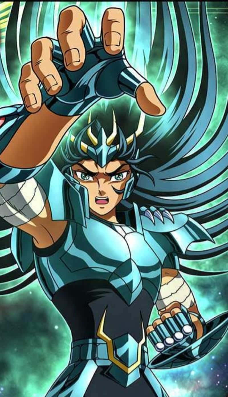 Dragon Shiryu, teal armor, gloved hand, HD Phone Wallpaper
