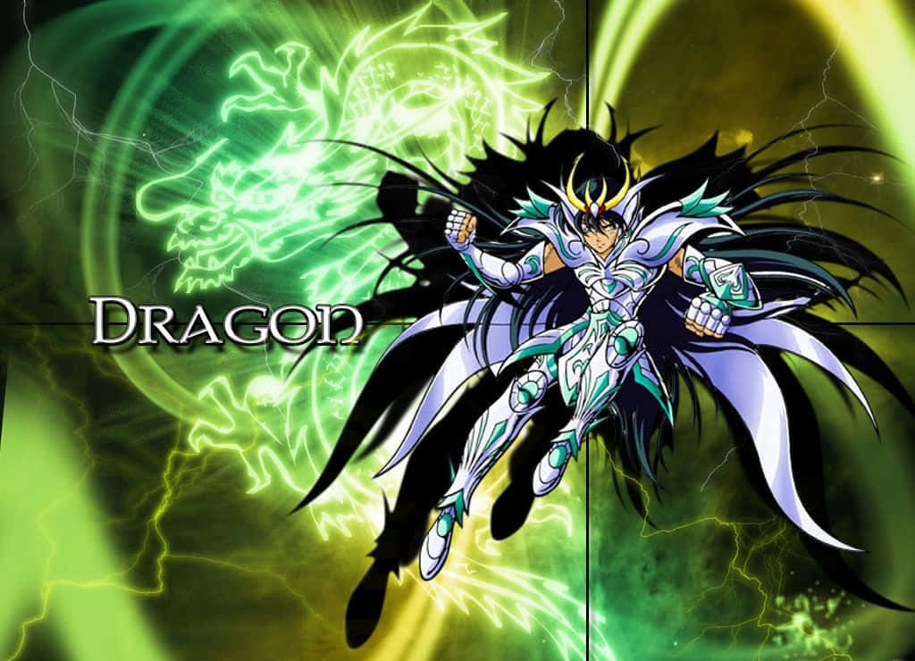 Dragon Shiryu, silver armor, black cape, SD Desktop Wallpaper