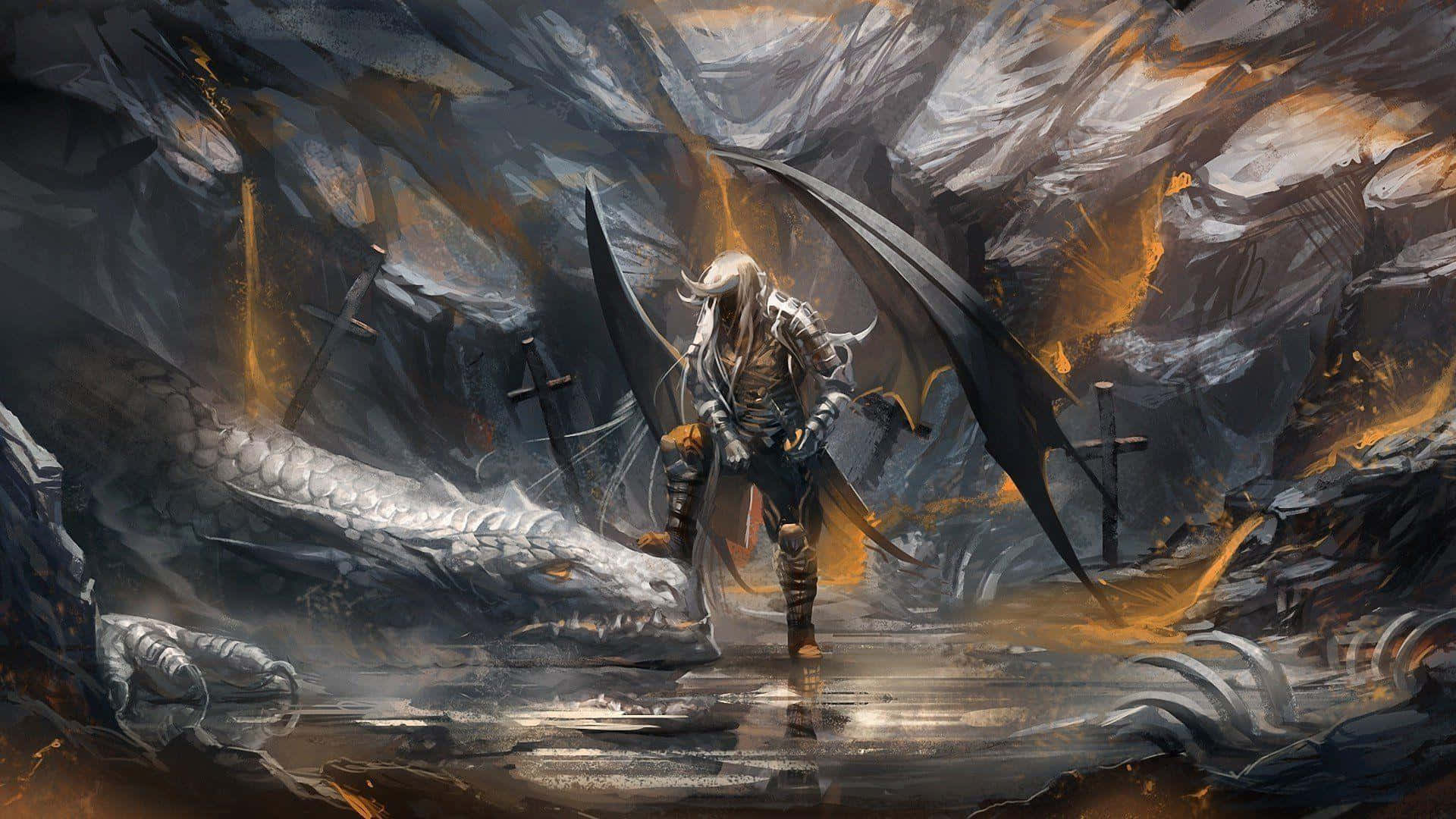 Dragon Slayer Ornstein, winged warrior, armor, Full HD Desktop Wallpaper