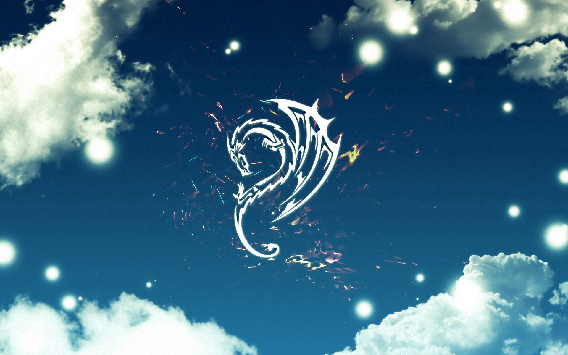 sky, clouds, dragon, Full HD Desktop Wallpaper