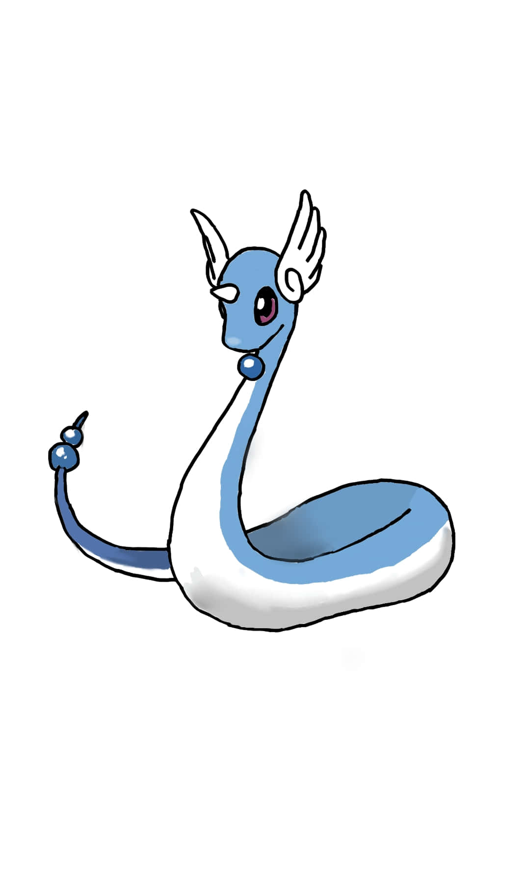 Dragonair, blue, white, HD Phone Wallpaper