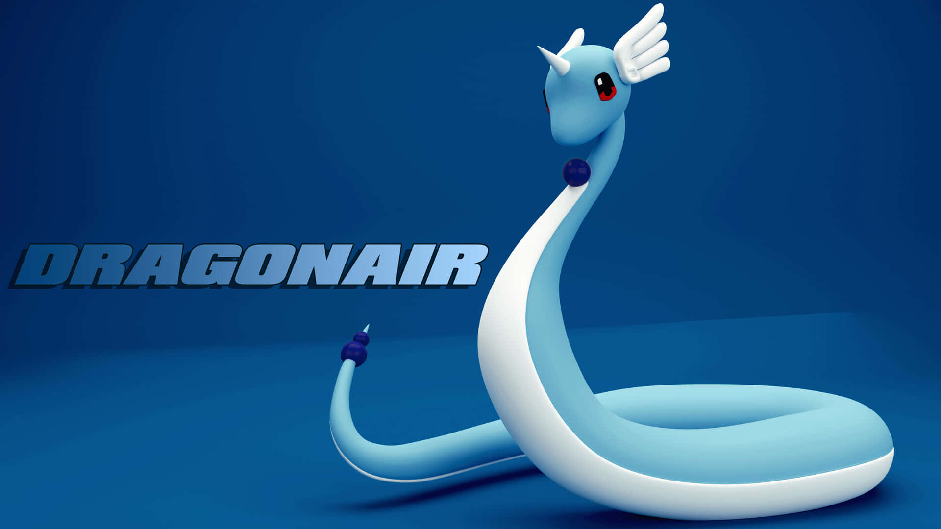 Dragonair, blue, white wings, Full HD Desktop Wallpaper