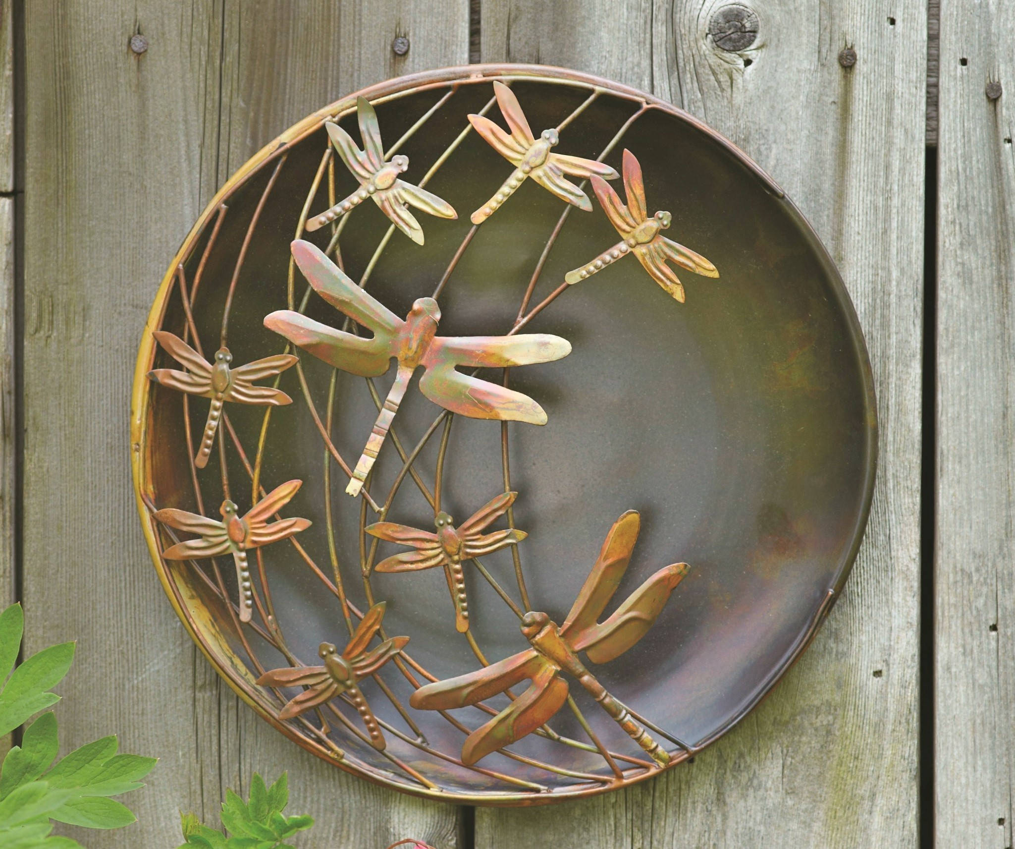 metal dragonfly, circular metal wall art, copper tones, Full HD Desktop Wallpaper