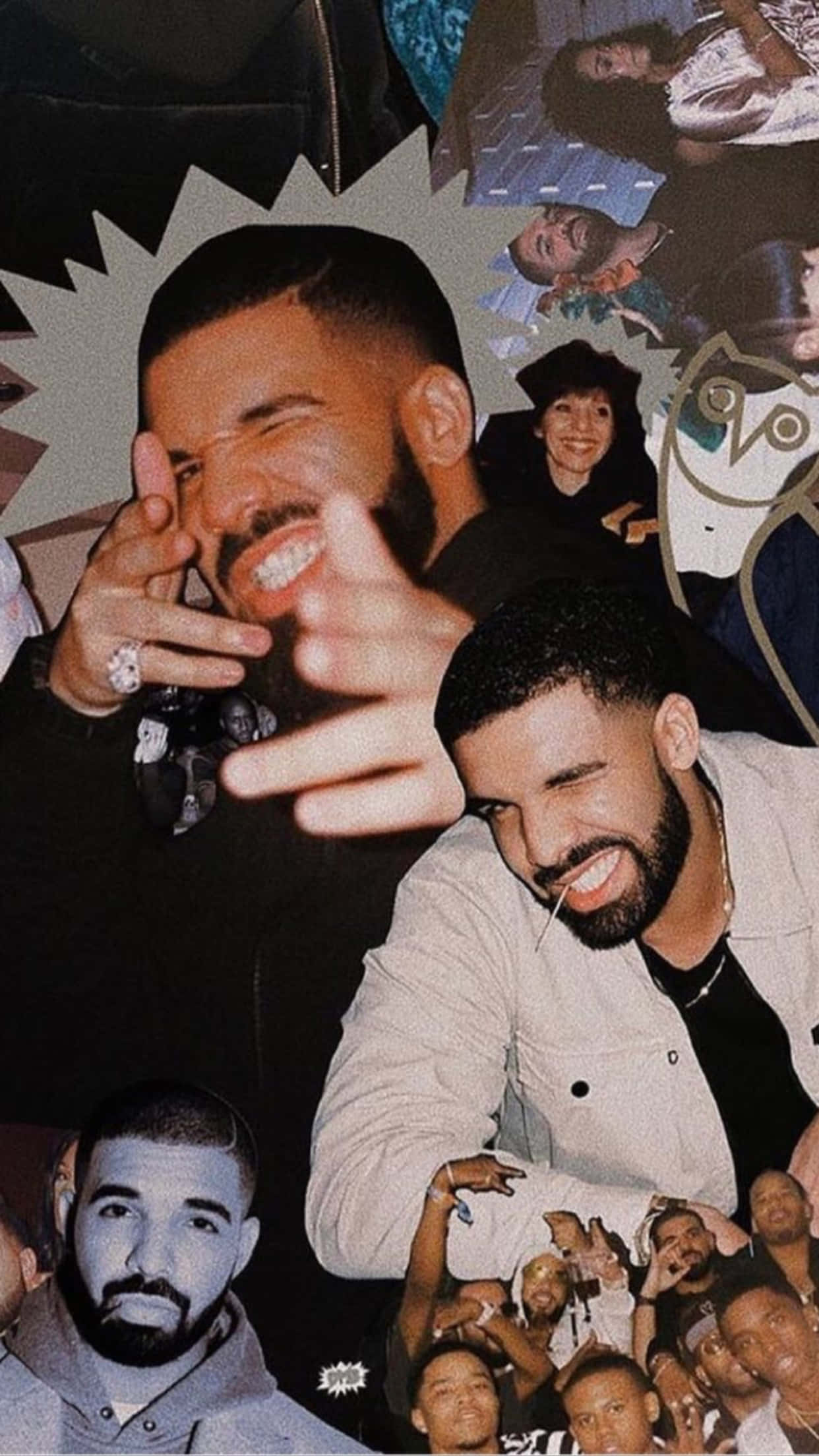 Drake, Aesthetic Drake, winking, Full HD Phone Wallpaper