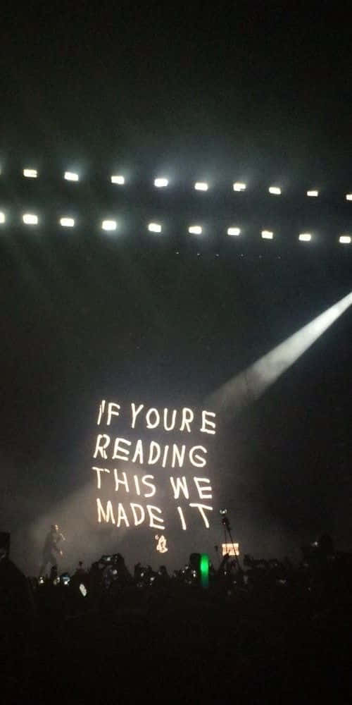 Drake, IF YOU'RE READING THIS WE MADE IT, concert stage, SD Phone Wallpaper