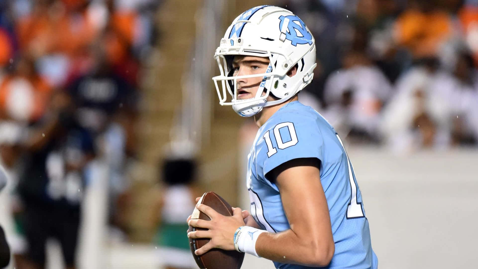 Drake Maye, U N C, football quarterback, Full HD Desktop Wallpaper