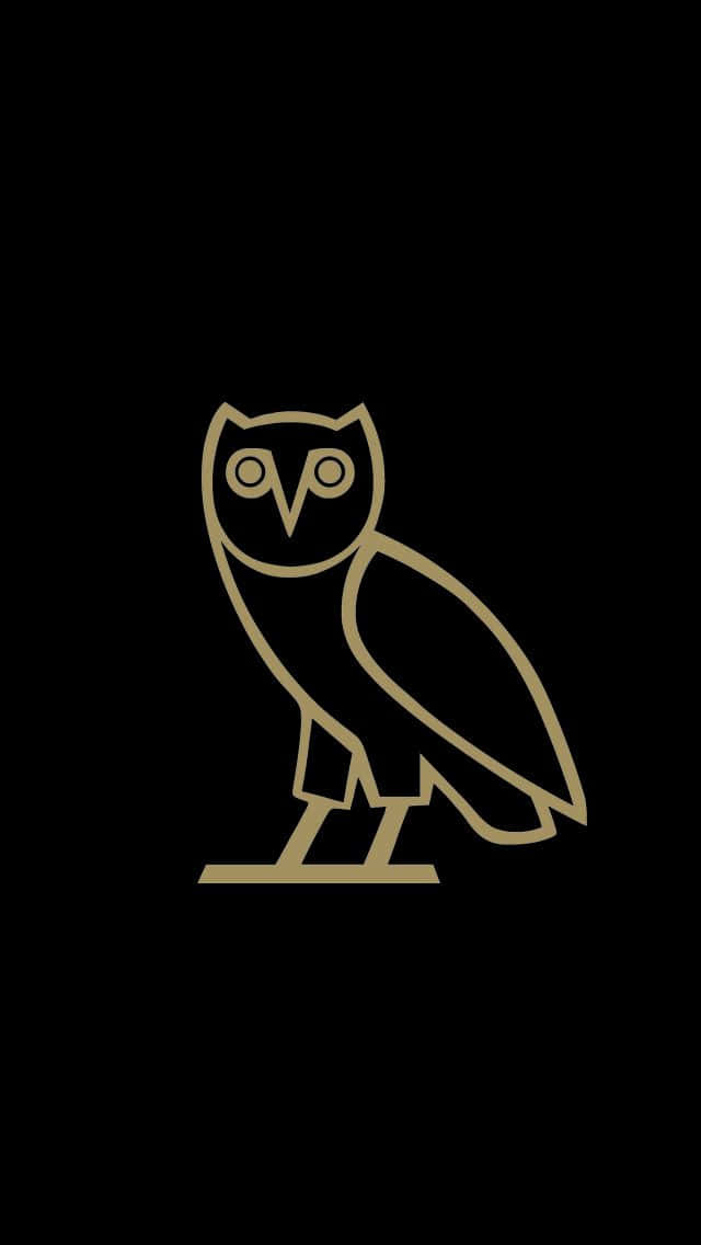 Drake Ovo Owl, gold outline, owl, SD Phone Wallpaper